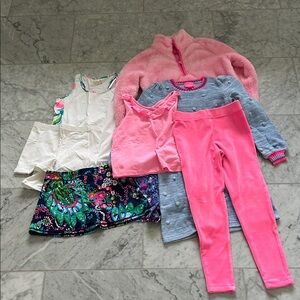 Lilly Pulitzer Kids Clothing Set - Pink, Blue, White